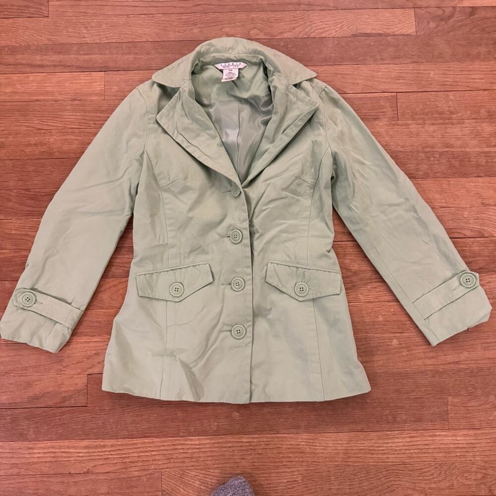 Studio green four button casual utility jacket size XSP
 b49